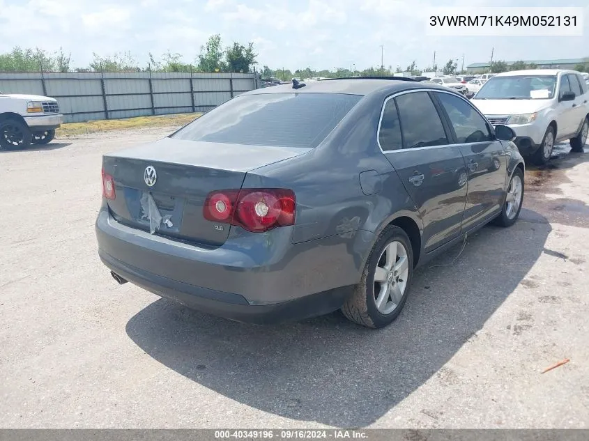 2009 Volkswagen Jetta Se/Sel VIN: 3VWRM71K49M052131 Lot: 40349196