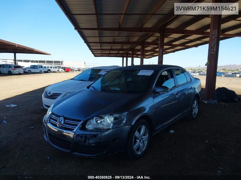 2009 Volkswagen Jetta Se VIN: 3VWRM71K59M154621 Lot: 40350825