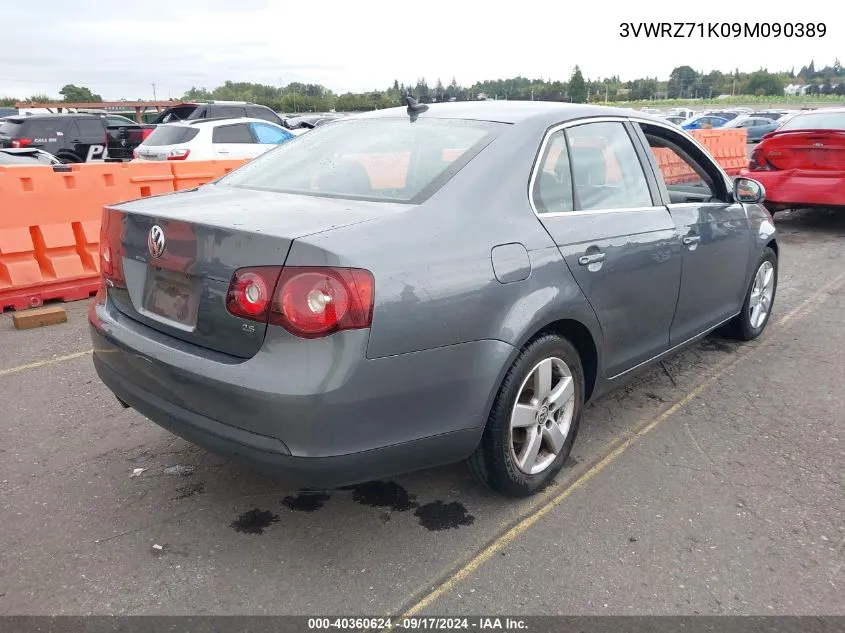 3VWRZ71K09M090389 2009 Volkswagen Jetta Se