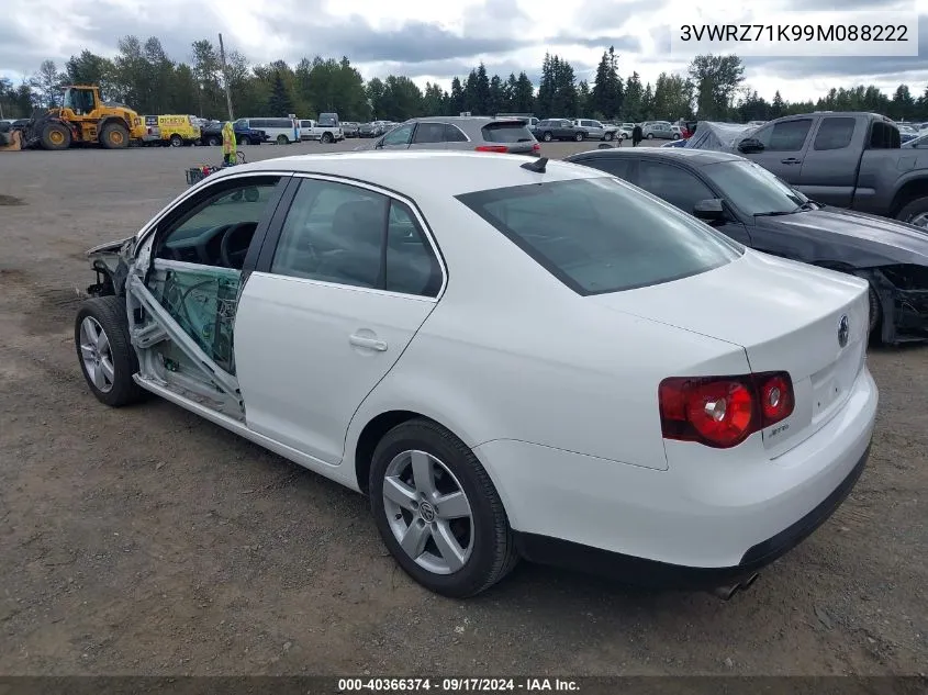 2009 Volkswagen Jetta Se VIN: 3VWRZ71K99M088222 Lot: 40366374