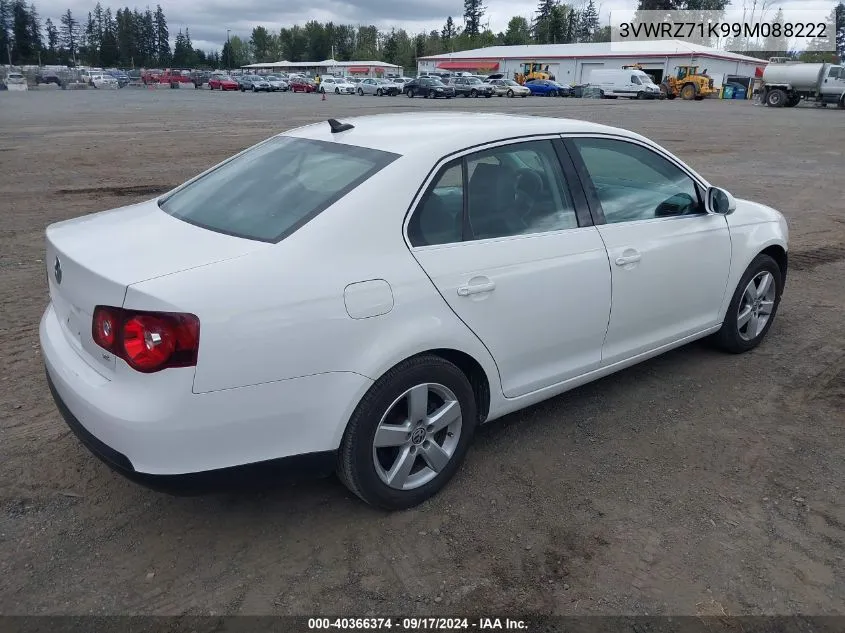 2009 Volkswagen Jetta Se VIN: 3VWRZ71K99M088222 Lot: 40366374