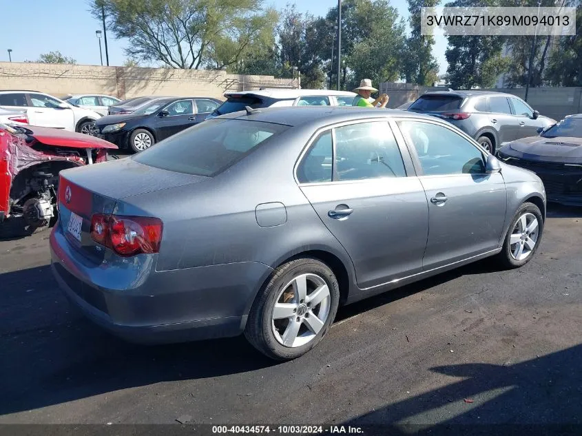 2009 Volkswagen Jetta Se VIN: 3VWRZ71K89M094013 Lot: 40434574