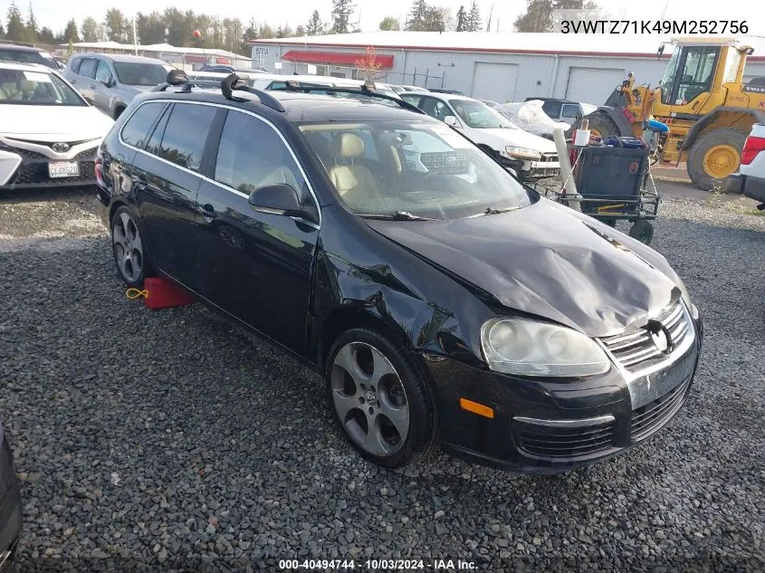 3VWTZ71K49M252756 2009 Volkswagen Jetta 2.5L Se