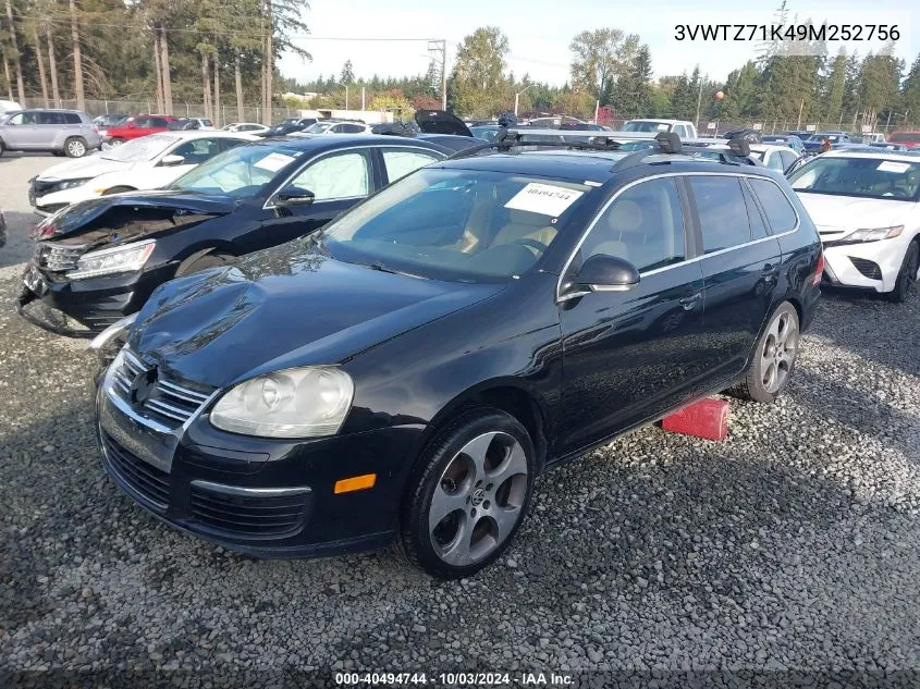 3VWTZ71K49M252756 2009 Volkswagen Jetta 2.5L Se