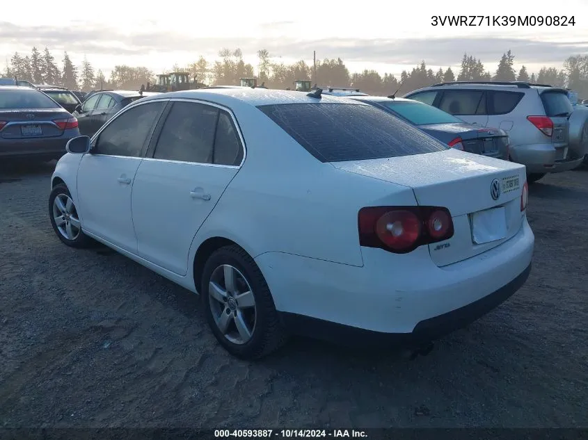 2009 Volkswagen Jetta Se/Sel VIN: 3VWRZ71K39M090824 Lot: 40593887