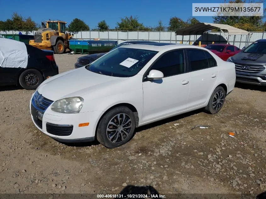 2009 Volkswagen Jetta S VIN: 3VWHZ71K79M135677 Lot: 40618131