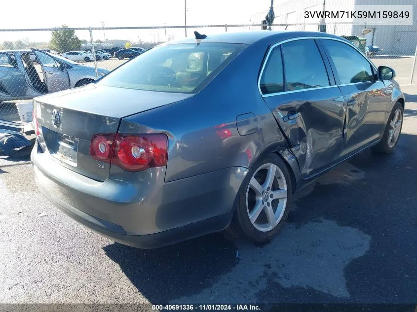 2009 Volkswagen Jetta Se VIN: 3VWRM71K59M159849 Lot: 40691336