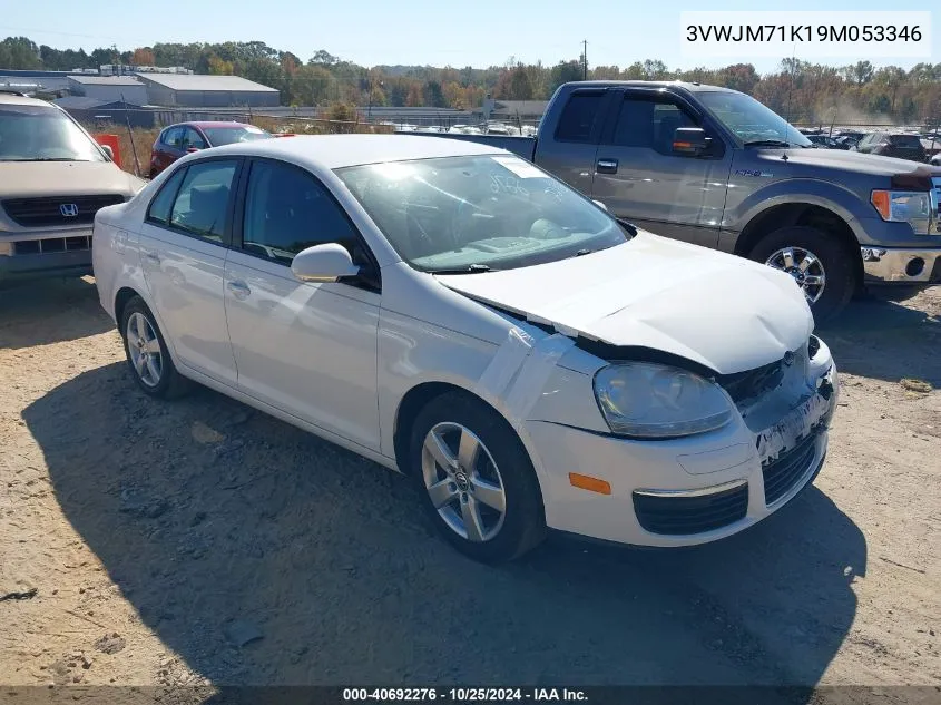 2009 Volkswagen Jetta S VIN: 3VWJM71K19M053346 Lot: 40692276