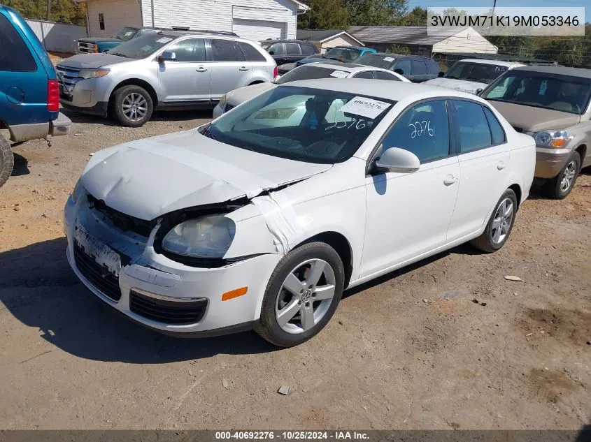 2009 Volkswagen Jetta S VIN: 3VWJM71K19M053346 Lot: 40692276