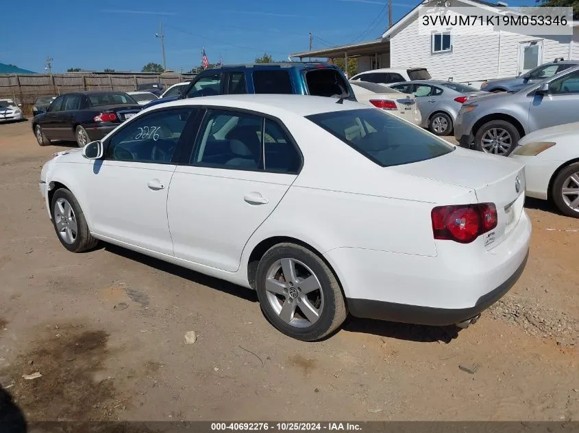 2009 Volkswagen Jetta S VIN: 3VWJM71K19M053346 Lot: 40692276