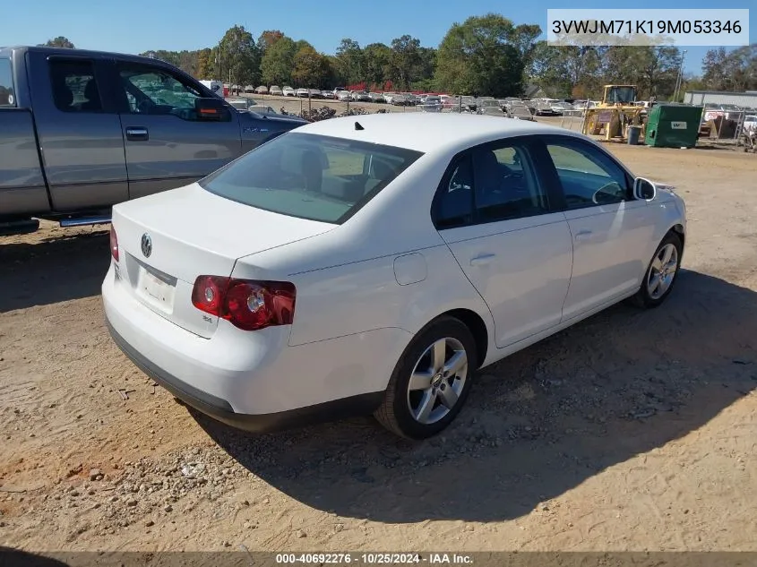 2009 Volkswagen Jetta S VIN: 3VWJM71K19M053346 Lot: 40692276