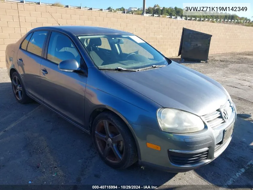 2009 Volkswagen Jetta S VIN: 3VWJZ71K19M142349 Lot: 40715994