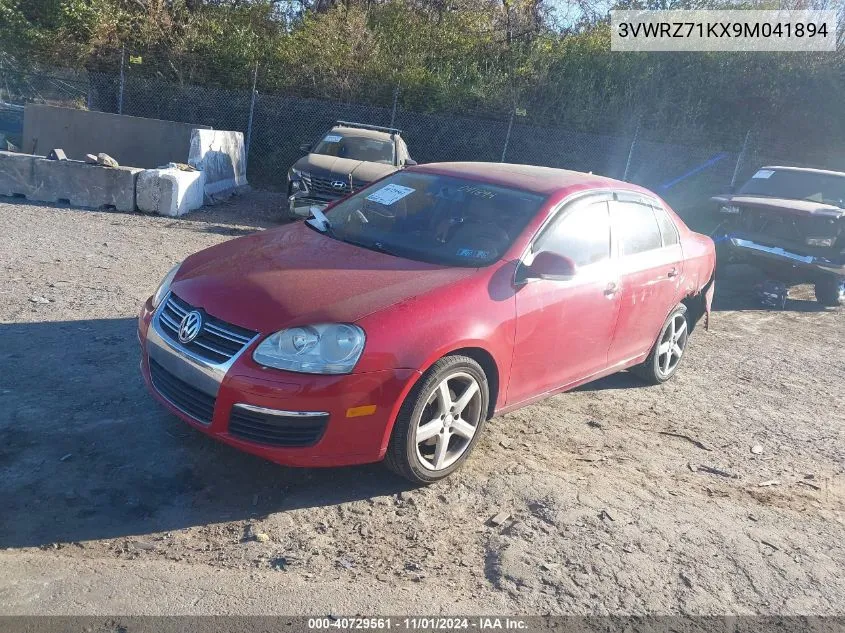 2009 Volkswagen Jetta Se/Sel VIN: 3VWRZ71KX9M041894 Lot: 40729561