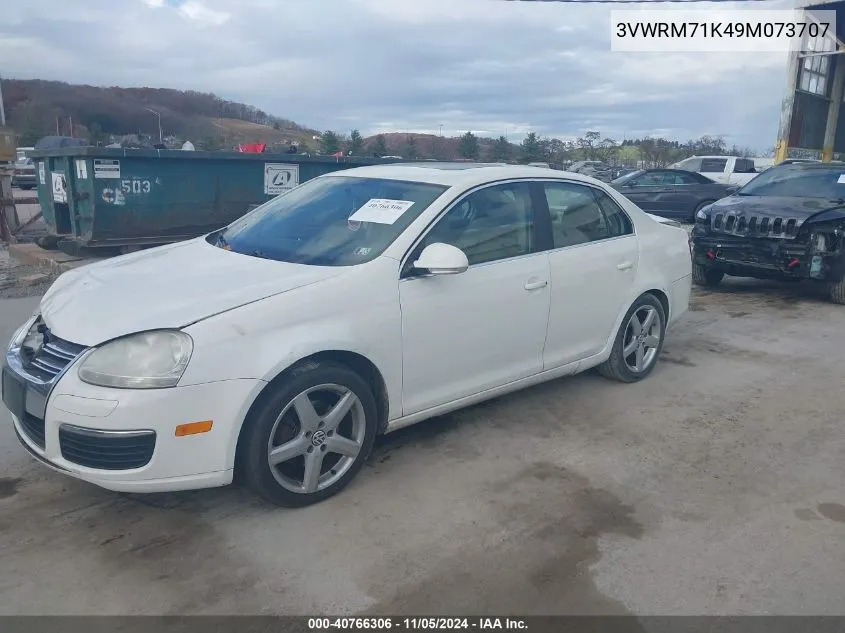 2009 Volkswagen Jetta Sel VIN: 3VWRM71K49M073707 Lot: 40766306