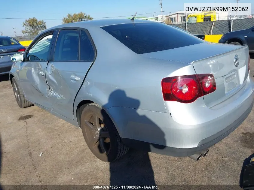 2009 Volkswagen Jetta S VIN: 3VWJZ71K99M152062 Lot: 40767325