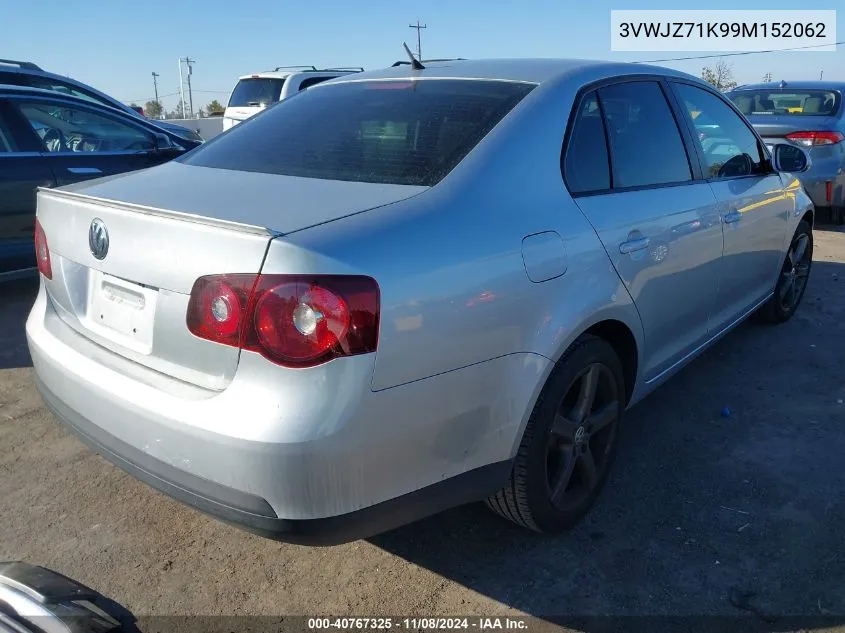 2009 Volkswagen Jetta S VIN: 3VWJZ71K99M152062 Lot: 40767325