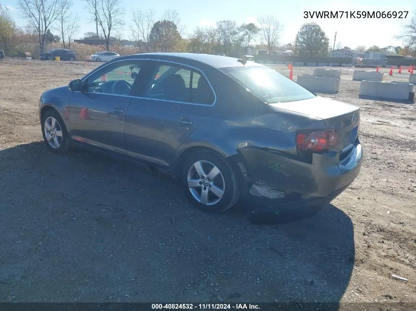 2009 Volkswagen Jetta Se/Sel VIN: 3VWRM71K59M066927 Lot: 40824532