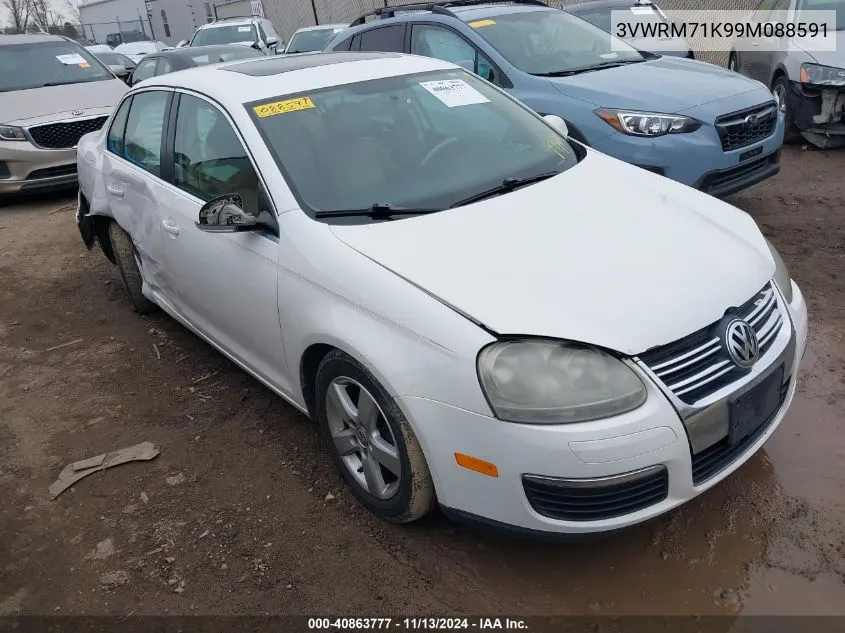 2009 Volkswagen Jetta Se VIN: 3VWRM71K99M088591 Lot: 40863777