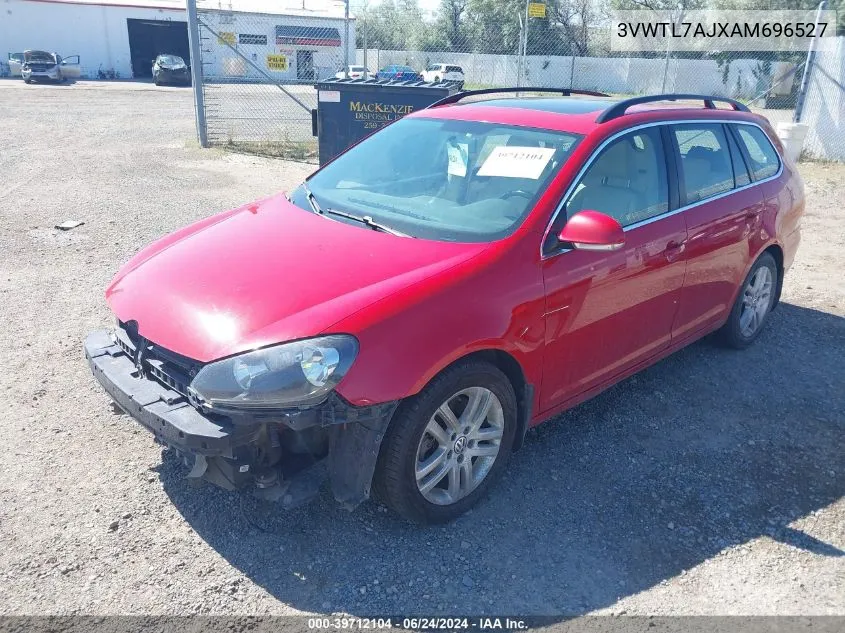 2010 Volkswagen Jetta Tdi VIN: 3VWTL7AJXAM696527 Lot: 39712104