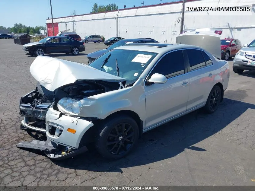 2010 Volkswagen Jetta Se VIN: 3VWRZ7AJ0AM036585 Lot: 39853578