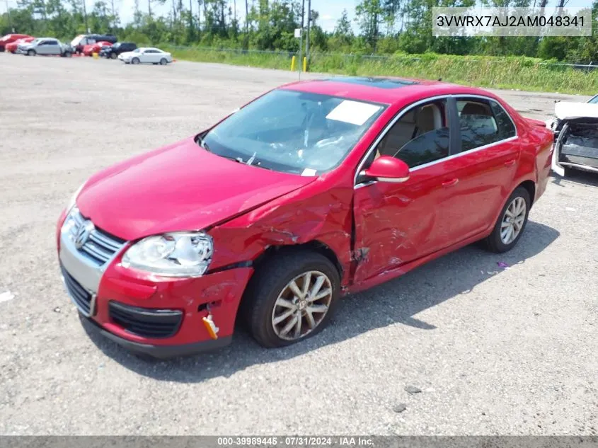 2010 Volkswagen Jetta Se VIN: 3VWRX7AJ2AM048341 Lot: 39989445