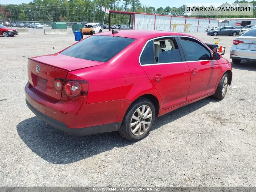 2010 Volkswagen Jetta Se VIN: 3VWRX7AJ2AM048341 Lot: 39989445