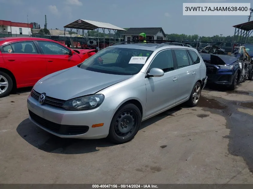 2010 Volkswagen Jetta Tdi VIN: 3VWTL7AJ4AM638400 Lot: 40047156