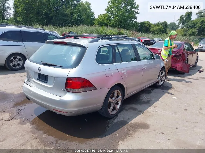 2010 Volkswagen Jetta Tdi VIN: 3VWTL7AJ4AM638400 Lot: 40047156