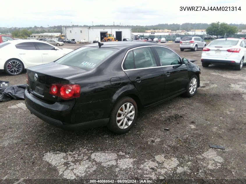 3VWRZ7AJ4AM021314 2010 Volkswagen Jetta Se