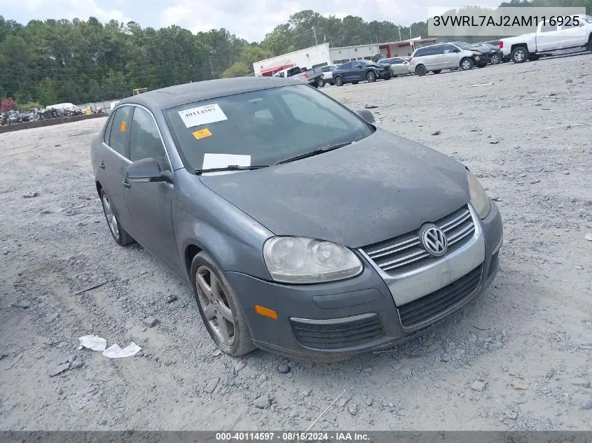 2010 Volkswagen Jetta Tdi VIN: 3VWRL7AJ2AM116925 Lot: 40114597