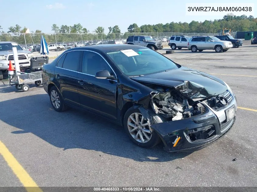 2010 Volkswagen Jetta Se/Sel VIN: 3VWRZ7AJ8AM060438 Lot: 40465333