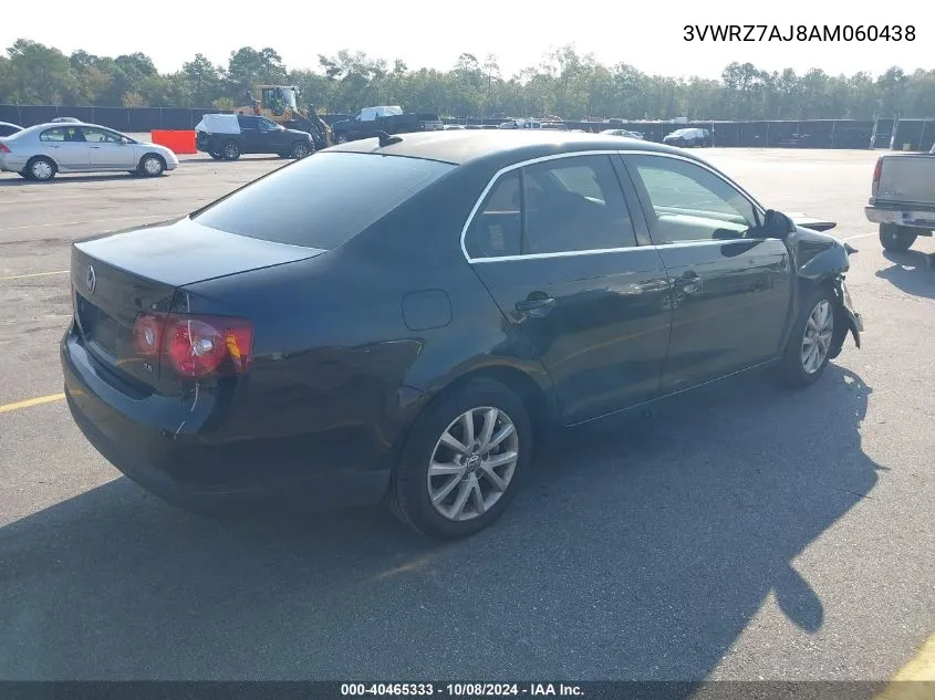 3VWRZ7AJ8AM060438 2010 Volkswagen Jetta Se/Sel