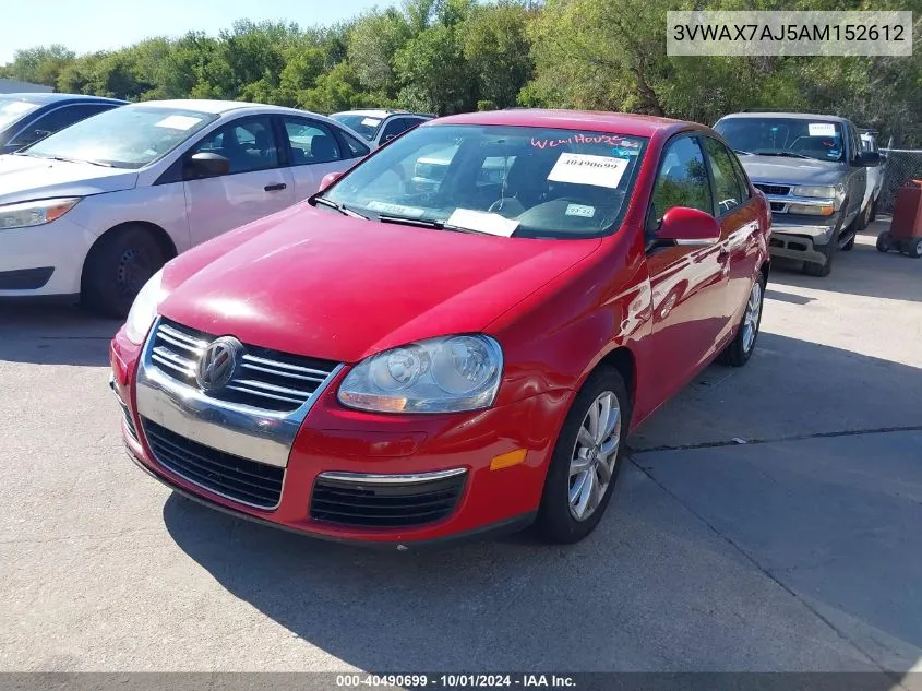 2010 Volkswagen Jetta Limited Edition VIN: 3VWAX7AJ5AM152612 Lot: 40490699