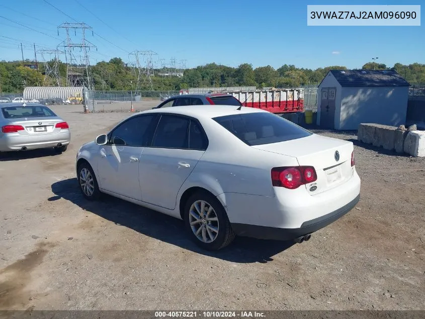 2010 Volkswagen Jetta Limited Edition VIN: 3VWAZ7AJ2AM096090 Lot: 40575221