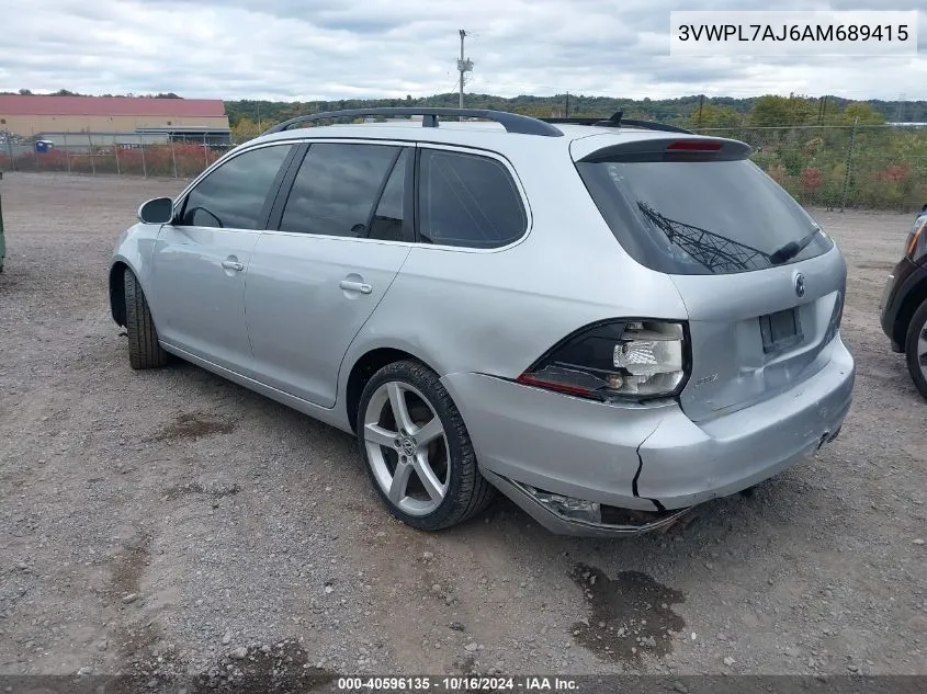 2010 Volkswagen Jetta Tdi VIN: 3VWPL7AJ6AM689415 Lot: 40596135