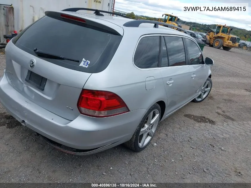 2010 Volkswagen Jetta Tdi VIN: 3VWPL7AJ6AM689415 Lot: 40596135