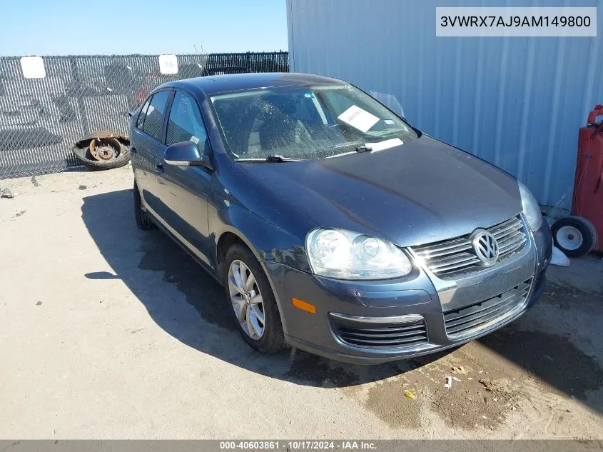 3VWRX7AJ9AM149800 2010 Volkswagen Jetta Se/Sel