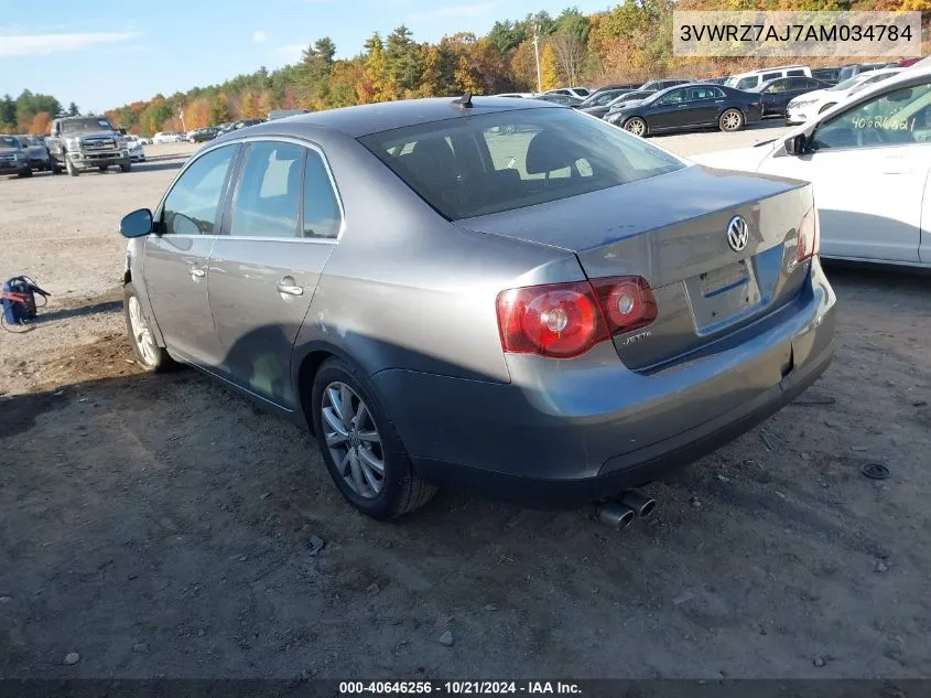 2010 Volkswagen Jetta Se/Sel VIN: 3VWRZ7AJ7AM034784 Lot: 40646256