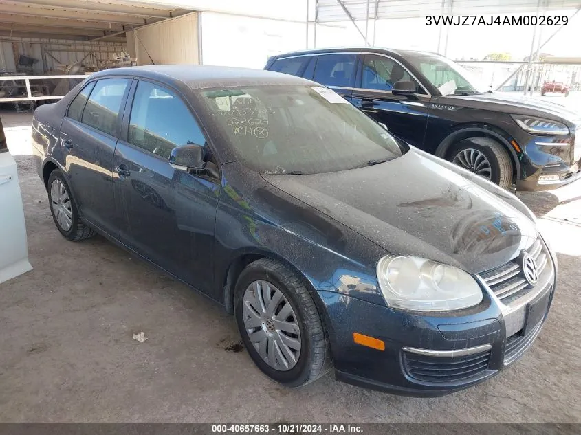 2010 Volkswagen Jetta S VIN: 3VWJZ7AJ4AM002629 Lot: 40657663