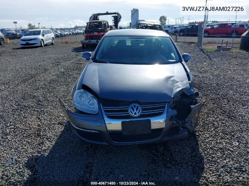 2010 Volkswagen Jetta S VIN: 3VWJZ7AJ8AM027226 Lot: 40671480