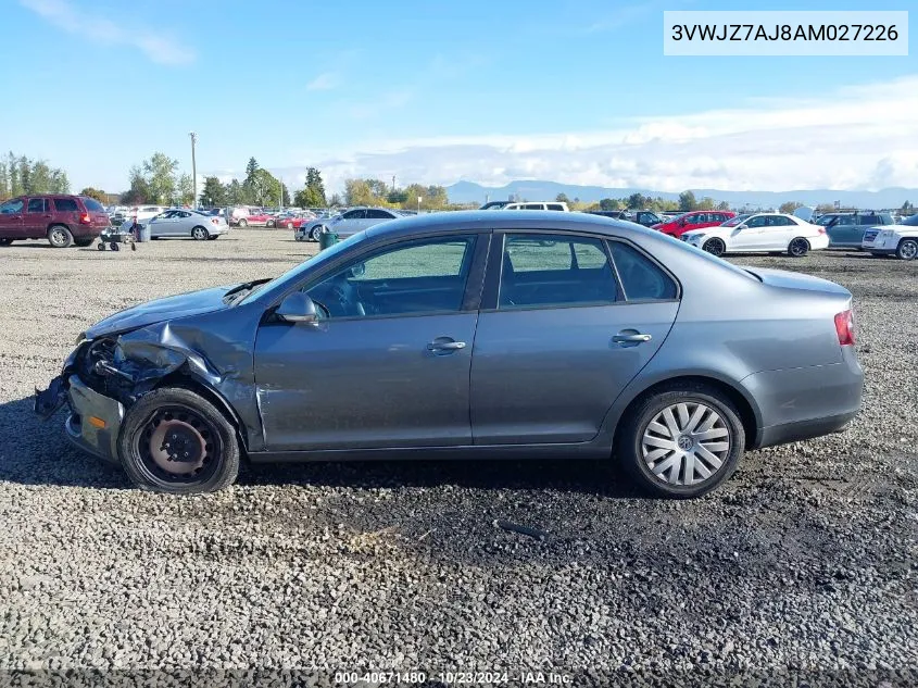 2010 Volkswagen Jetta S VIN: 3VWJZ7AJ8AM027226 Lot: 40671480