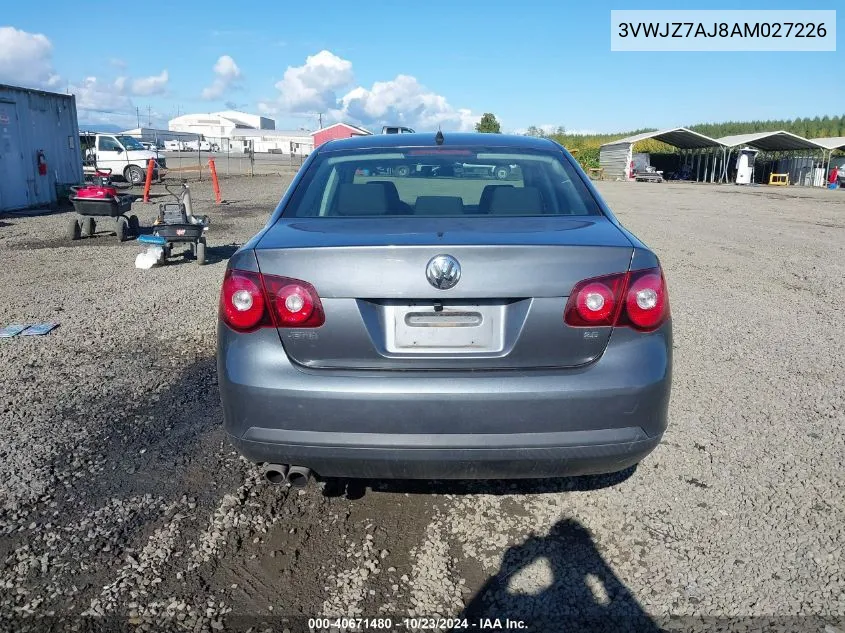 2010 Volkswagen Jetta S VIN: 3VWJZ7AJ8AM027226 Lot: 40671480