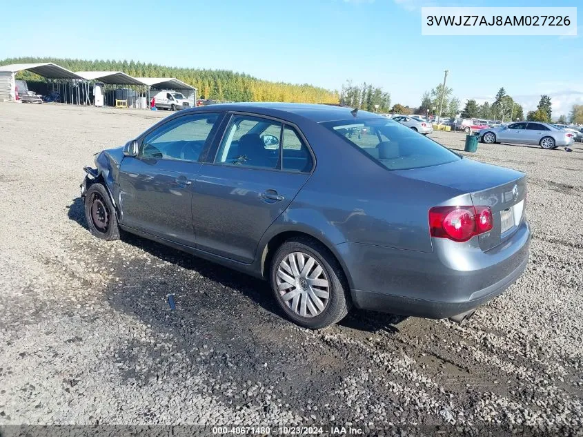 2010 Volkswagen Jetta S VIN: 3VWJZ7AJ8AM027226 Lot: 40671480