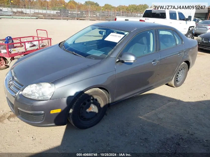 2010 Volkswagen Jetta S VIN: 3VWJZ7AJ4AM095247 Lot: 40680748