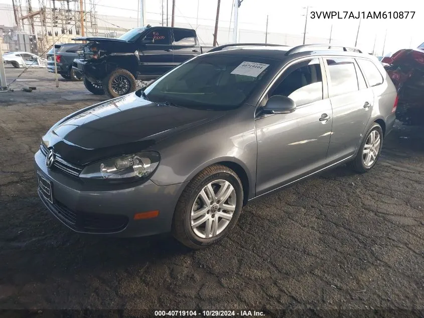 2010 Volkswagen Jetta Tdi VIN: 3VWPL7AJ1AM610877 Lot: 40719104