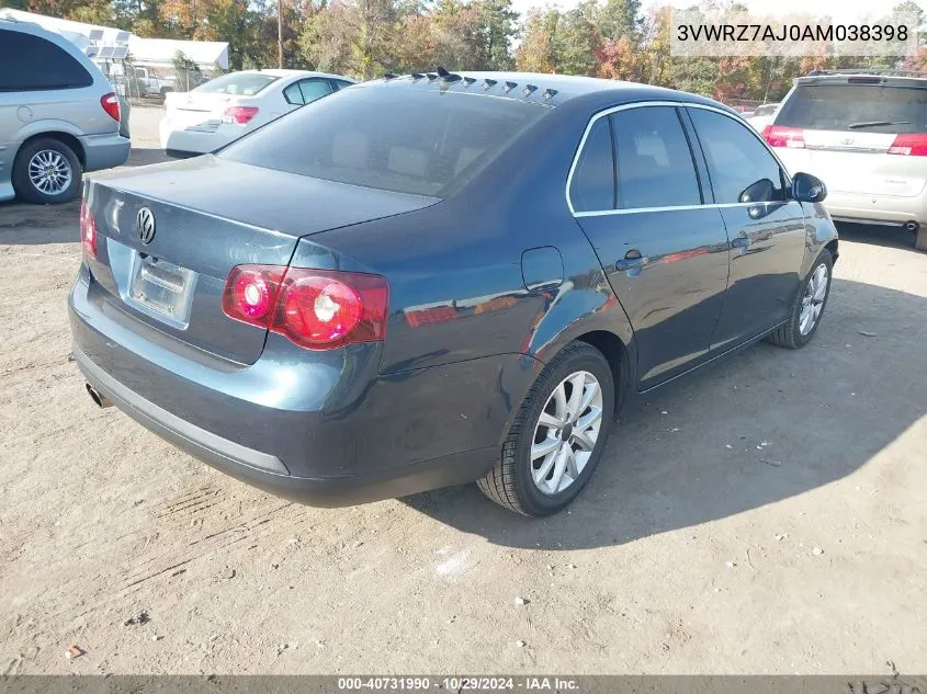 2010 Volkswagen Jetta Se VIN: 3VWRZ7AJ0AM038398 Lot: 40731990