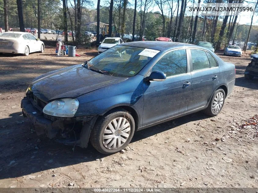 2010 Volkswagen Jetta S VIN: 3VWJX7AJ3AM075996 Lot: 40827264