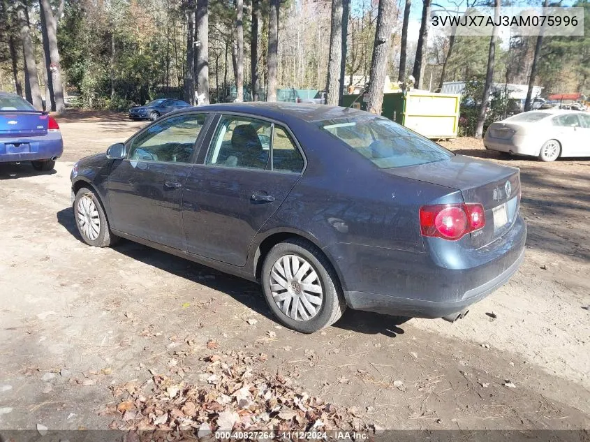 2010 Volkswagen Jetta S VIN: 3VWJX7AJ3AM075996 Lot: 40827264