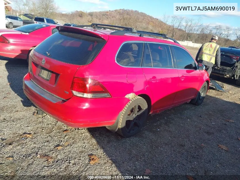 2010 Volkswagen Jetta Tdi VIN: 3VWTL7AJ5AM690019 Lot: 40828650