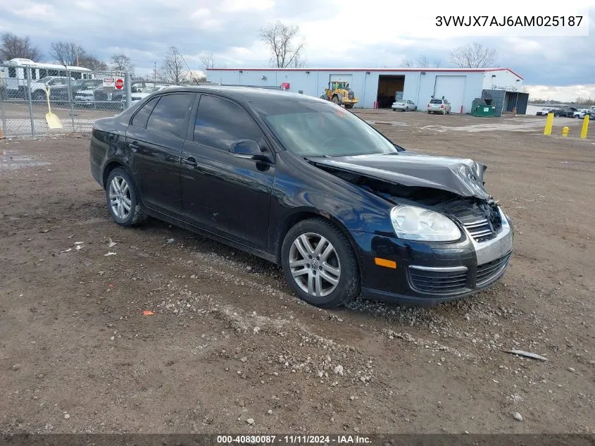 2010 Volkswagen Jetta S VIN: 3VWJX7AJ6AM025187 Lot: 40830087